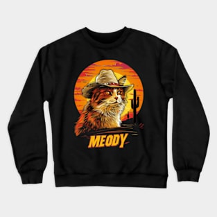 Cat Cowboy Whiskered Hero Crewneck Sweatshirt